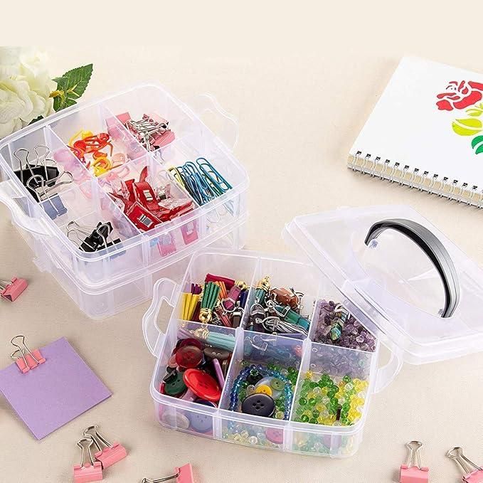 3 Layer 18 Grid Transparent Plastic Organizer